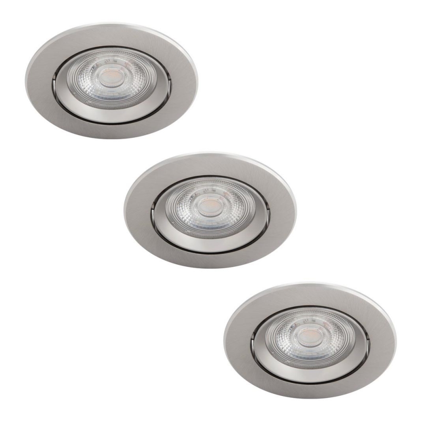 Philips - SET 3x LED Zatemnitvena vgradna svetilka LED/5W/230V 2700K