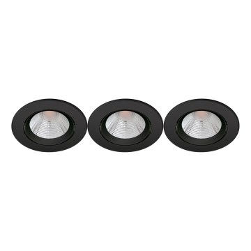 Philips - SET 3x LED Zatemnitvena vgradna svetilka SPARKLE LED/5,5W/230V 2700K črna