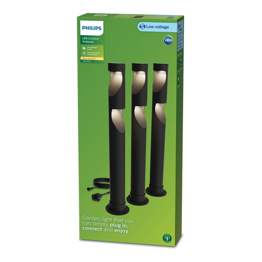 Philips - SET 3x LED Zunanja svetilka GARDENLINK DESI LED/1,5W/230V 2700K IP44