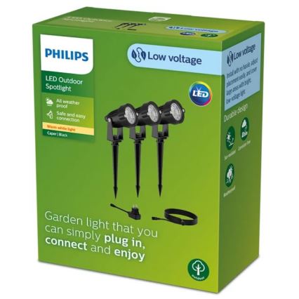 Philips - SET 3x LED Zunanji reflektor CASPER LED/1,5W/24/230V IP44