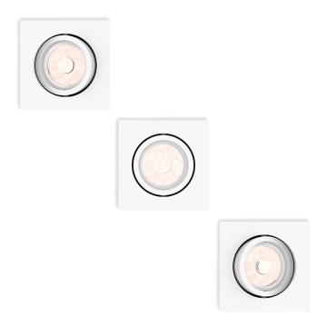 Philips - SET 3x Vgradna svetilka 1xGU10/5,5W/230V
