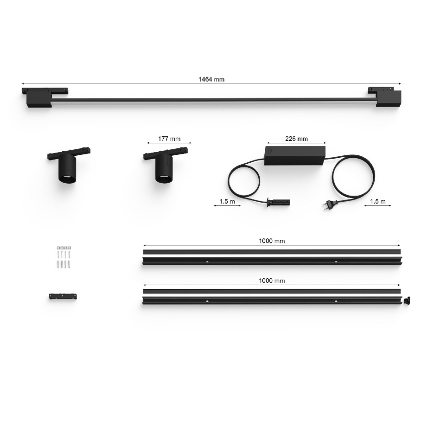 Philips - SET 3xLED RGB Zatemnitveni stenski reflektor za tračni sistem Hue PERIFO LED/39,9W/230V 2000-6500K