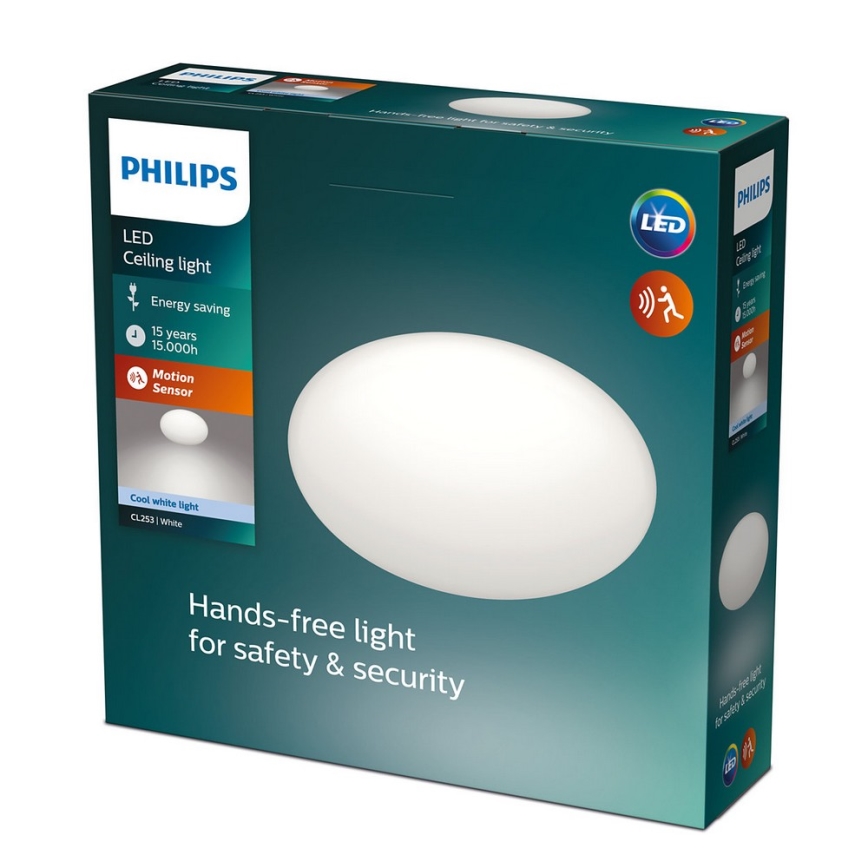 Philips - LED stropna svetilka s senzorjem, 12 W, 230 V, 4000 K