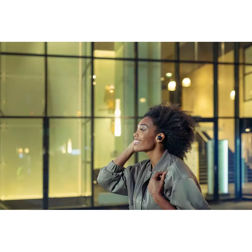 Philips TAT8505BK/00 - Brezžične slušalke IPX4 2x 55 mAh + 560 mAh črna