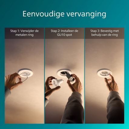 Philips - Vgradna stropna svetilka PERIDOT 1xGU10/7W/230V bela