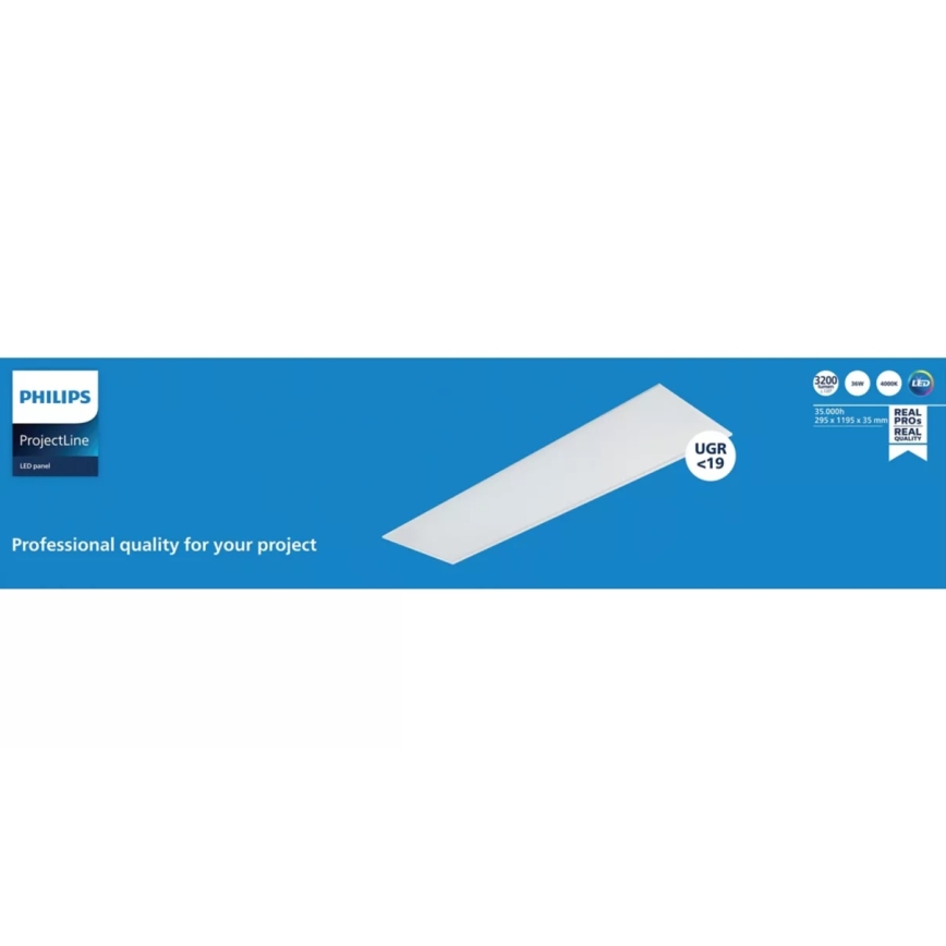 Philips - Vgradni stropni LED panel PROJECTLINE LED/36W/230V 4000K 119x29,5 cm