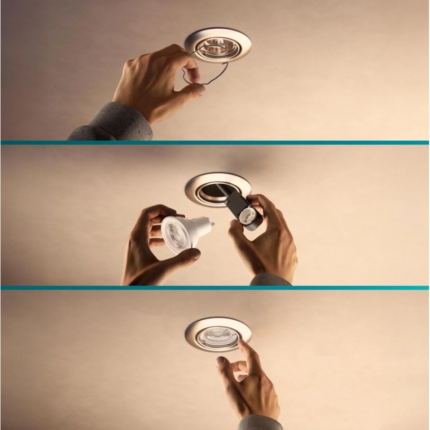 Philips - Vgradno stropno svetilo PERIDOT 1xGU10/7W/230V belo