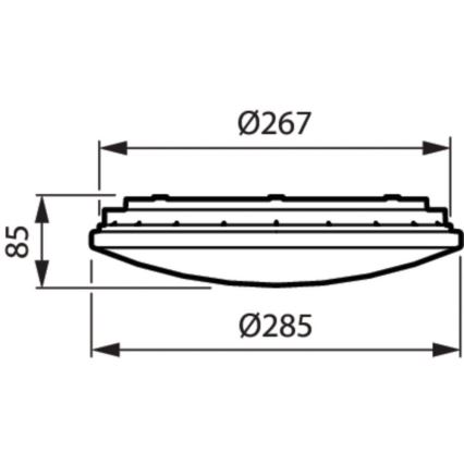 Philips WL060V LED11S/840 PSU II WH - LED Zunanja stropna svetilka MOUNTED LED/12,5W/230V 4000K IP44