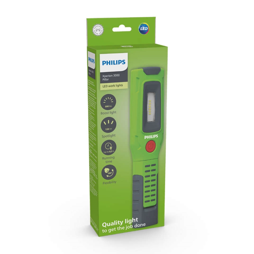 Philips X30PILLX1-LED Polnilna baterijska svetilka XPERION LED/5W/3,7V 200 lm 2500 mAh 6000K