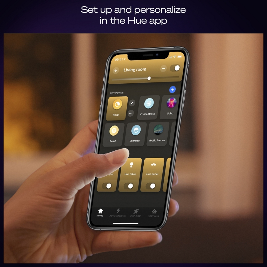 Philips - zatemnjevalno LED stropno svetilo Hue AURELLE LED/39W/230V 2200-6500K 60x60 cm belo