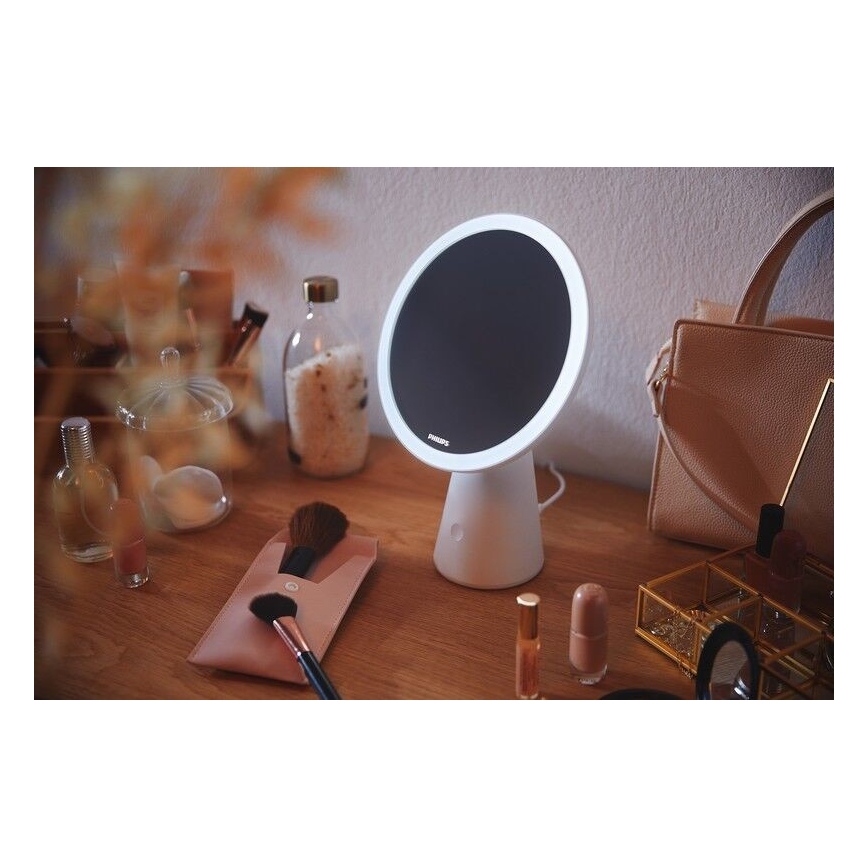 Philips - Zatemnitveno kozmetično ogledalo z LED osvetlitvijo MIRROR LED/4,5W/5V