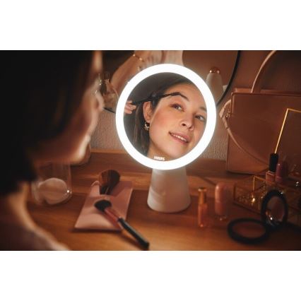 Philips - Zatemnitveno kozmetično ogledalo z LED osvetlitvijo MIRROR LED/4,5W/5V