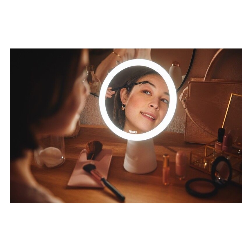 Philips - Zatemnitveno kozmetično ogledalo z LED osvetlitvijo MIRROR LED/4,5W/5V