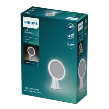 Philips - Zatemnitveno kozmetično ogledalo z LED osvetlitvijo MIRROR LED/4,5W/5V