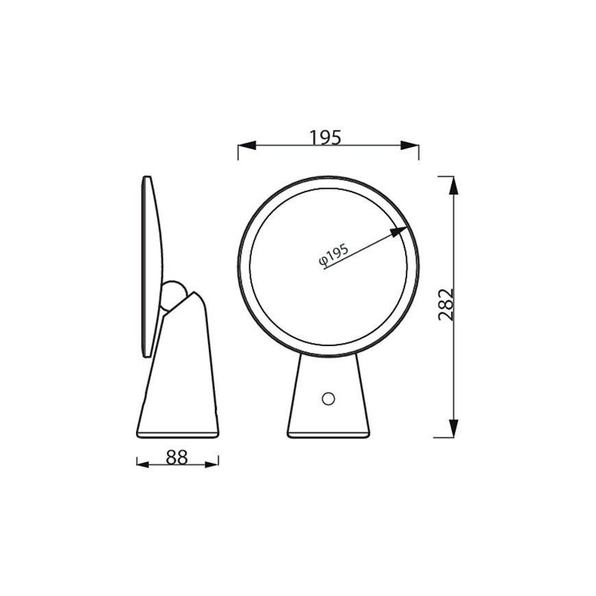 Philips - Zatemnitveno kozmetično ogledalo z LED osvetlitvijo MIRROR LED/4,5W/5V