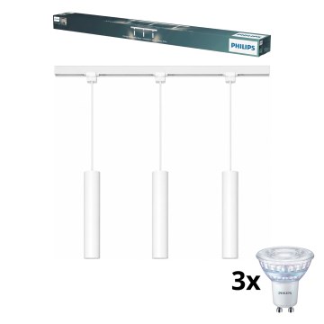 Philips - zatemnjevalen LED lestenec na kablu v tirnem sistemu EASYLINK 3xGU10/7W/230V 1m bel