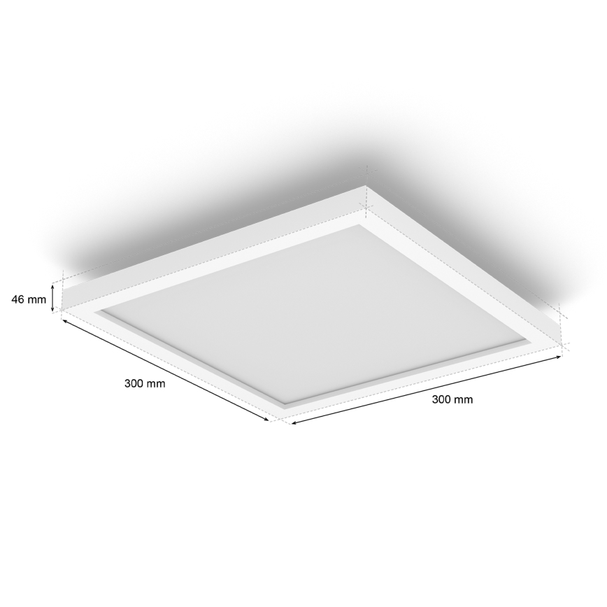 Philips - LED stropna svetilka Hue AURELLE z možnostjo zatemnitve LED/19W/230V 2200-6500K 30x30 cm bela