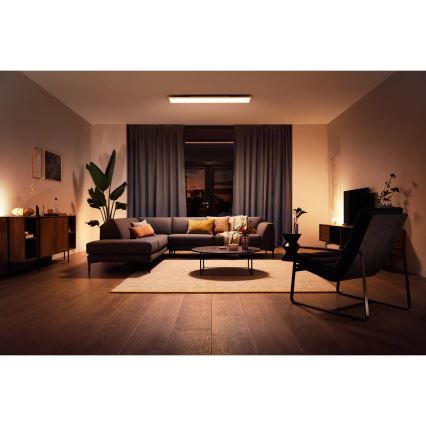 Philips - Zatemnjiva LED stropna svetilka Hue AURELLE LED/39W/230V 2200-6500K 120x30 cm bela
