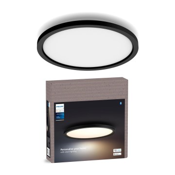 Philips - zatemnjiva stropna svetilka Hue AURELLE LED/21W/230V 2200-6500K premer 39,5 cm črna