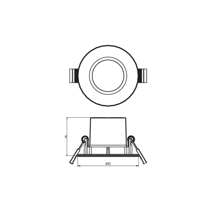 Philips - Zatemnjiva vgradna kopalniška LED svetilka DIVE LED/5W/230V IP65