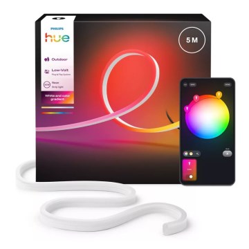 Philips - Zatemnljiv RGBW LED zunanji trak Hue NEON 5m LED/30W/230V 2200-6500K IP67