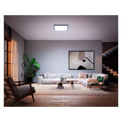 Philips - LED zatemnjiva stropna svetilka Hue AURELLE LED/39W/230V 2200-6500K 60x60 cm črna
