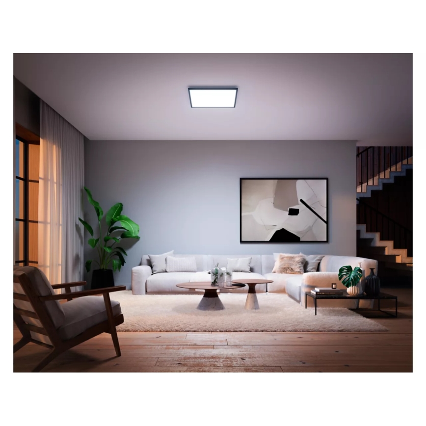 Philips - LED zatemnjiva stropna svetilka Hue AURELLE LED/39W/230V 2200-6500K 60x60 cm črna
