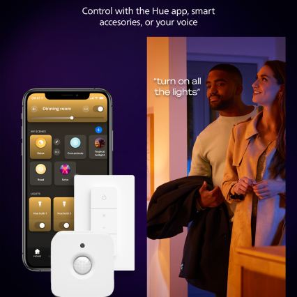 Philips - LED zatemnjiva stropna svetilka Hue AURELLE LED/39W/230V 2200-6500K 60x60 cm črna