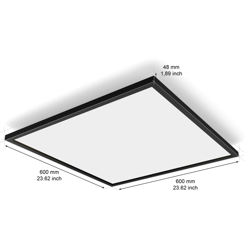 Philips - LED zatemnjiva stropna svetilka Hue AURELLE LED/39W/230V 2200-6500K 60x60 cm črna