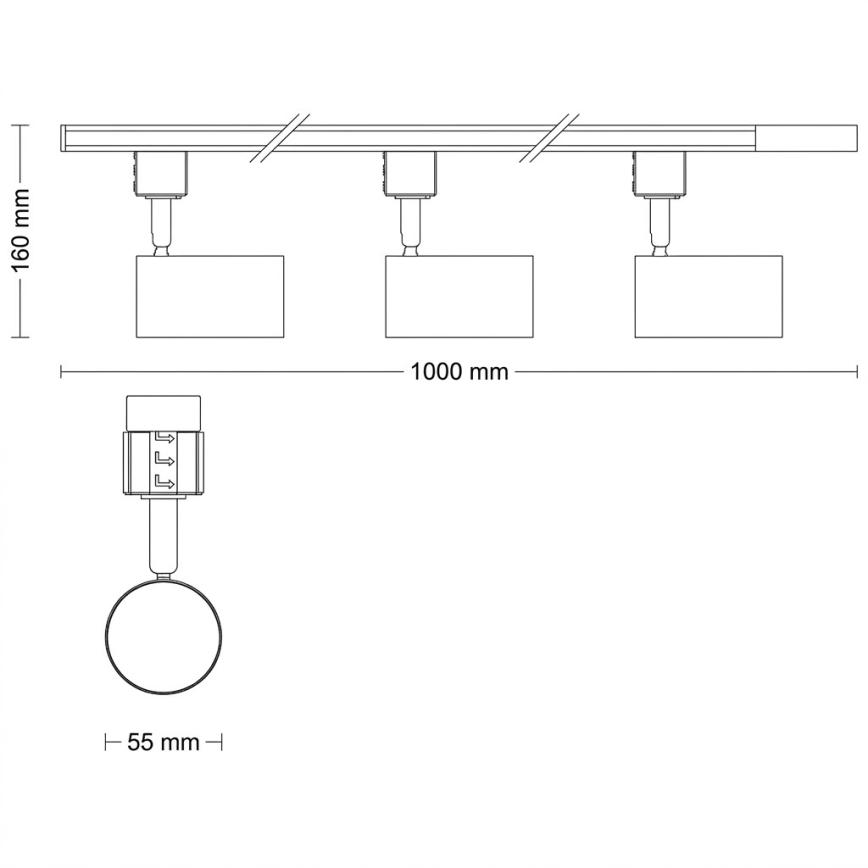 Philips - LED zatemnjiva točkovna svetilka v tirnem sistemu EASYLINK 3xGU10/6,2W/230V 2200-2700K 1m bela