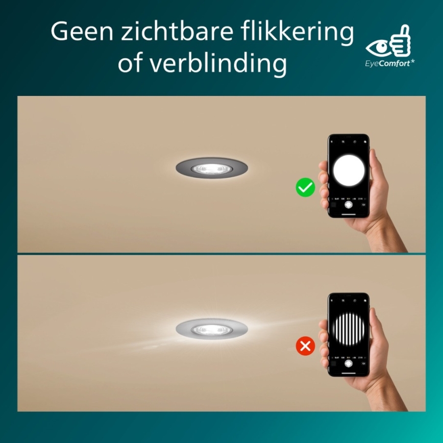 Philips - LED zatemnljivo vgradno stropno svetilo CILANTRO LED/5W/230V 4000K črna