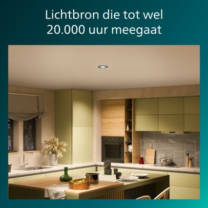 Philips - LED zatemnljivo vgradno stropno svetilo CILANTRO LED/5W/230V 4000K črna
