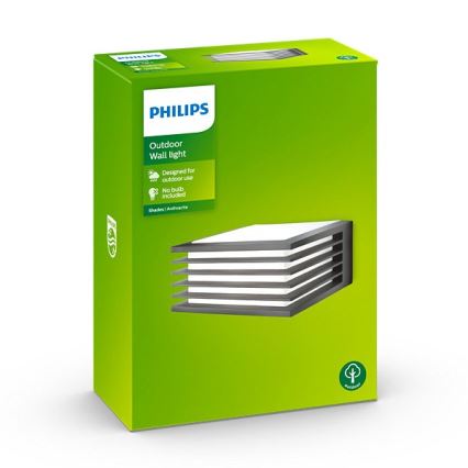 Philips - Zunanja stenska razsvetljava 1xE27/15W/230V IP44 antracit