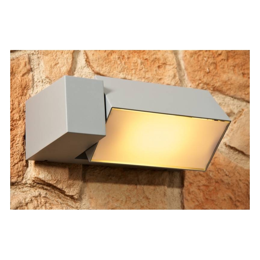 Philips - Zunanja stenska svetilka BORDER 1xE27/23W/230V IP44 siva
