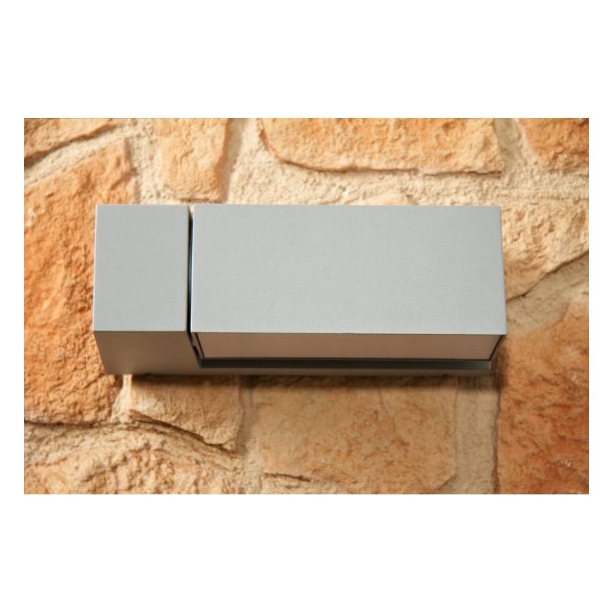Philips - Zunanja stenska svetilka BORDER 1xE27/23W/230V IP44 siva