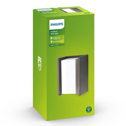 Philips - Zunanja stenska svetilka BRIDGE 1xE27/15W/230V IP44