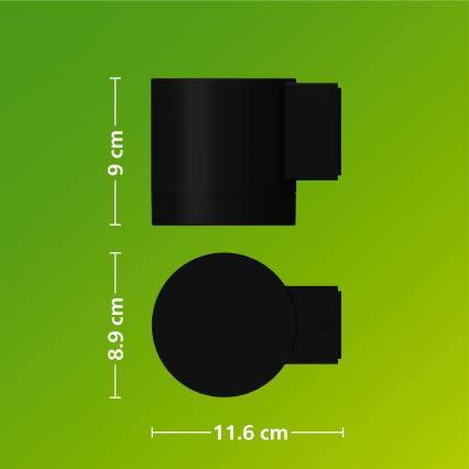 Philips - Zunanja stenska svetilka FYLX 1xGU10/5W/230V črna IP44