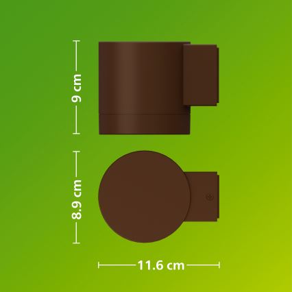 Philips - Zunanja stenska svetilka FYLX 1xGU10/5W/230V rjava IP44