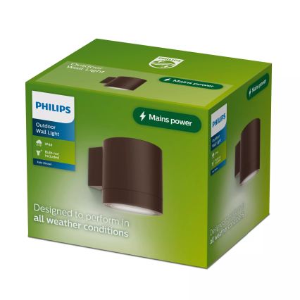 Philips - Zunanja stenska svetilka FYLX 1xGU10/5W/230V rjava IP44