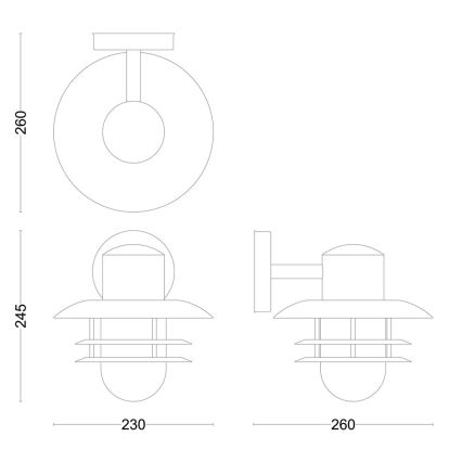 Philips - Zunanja stenska svetilka INYMA 1xE27/25W/230V IP44