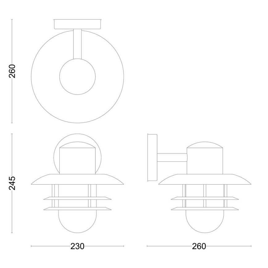 Philips - Zunanja stenska svetilka INYMA 1xE27/25W/230V IP44