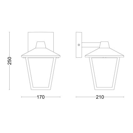Philips - Zunanja stenska svetilka KINNO 1xE27/25W/230V IP44