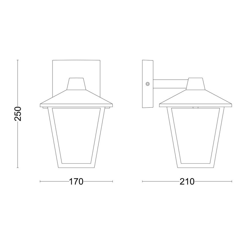 Philips - Zunanja stenska svetilka KINNO 1xE27/25W/230V IP44