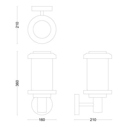 Philips - Zunanja stenska svetilka LISTRA 1xE27/25W/230V IP44