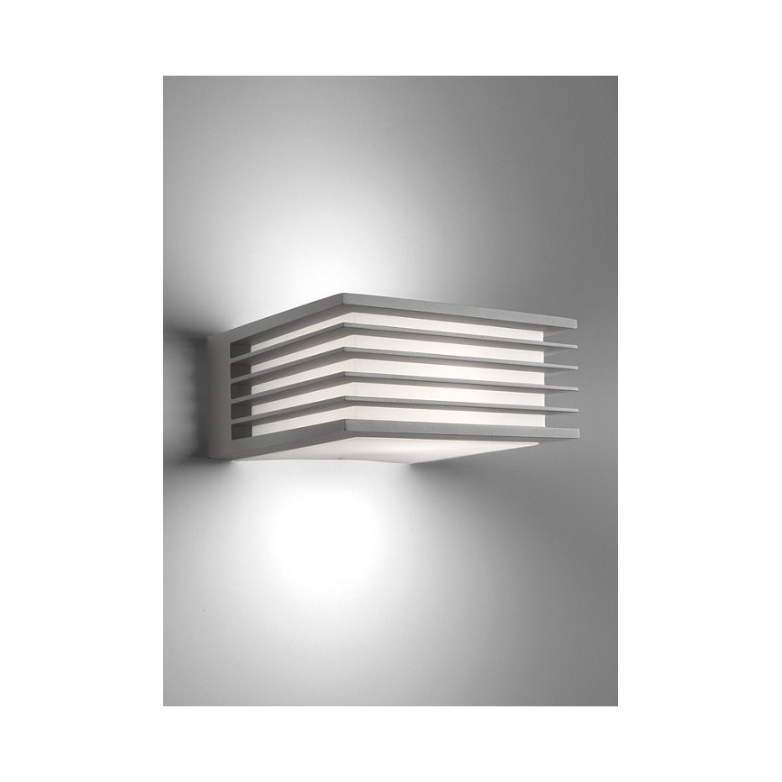 Philips - Zunanja stenska svetilka SHADES 1xE27/15W/230V IP44 siva