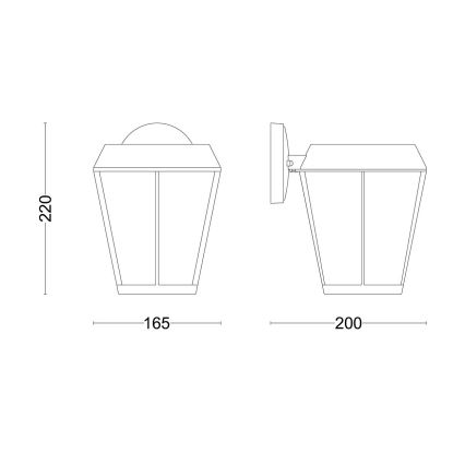 Philips - Zunanja stenska svetilka SUNERA 1xE27/25W/230V IP44