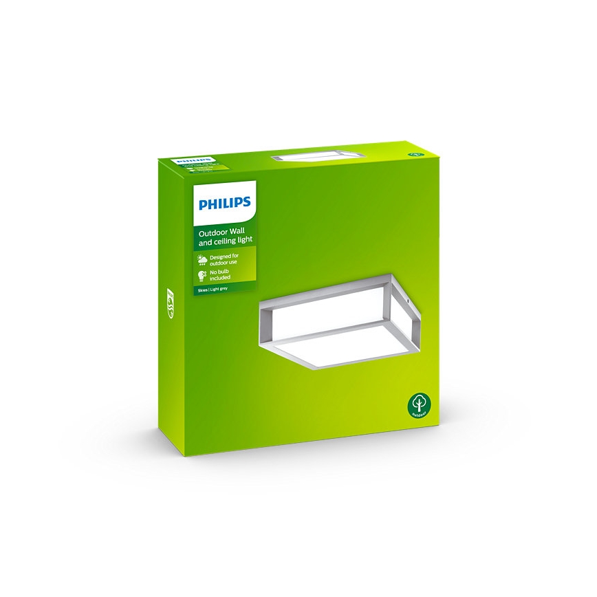 Philips - Zunanja stropna svetilka 2xE27/14W/230V IP44 siva
