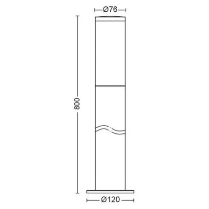 Philips - Zunanja svetilka 1xE27/20W/230V 80 cm IP44