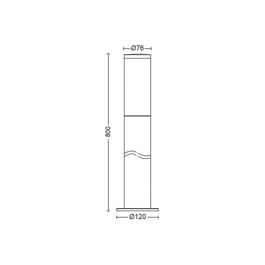 Philips - Zunanja svetilka 1xE27/20W/230V 80 cm IP44