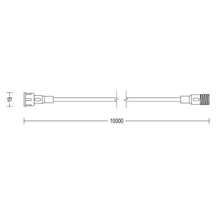 Philips - Zunanji podaljšek 10m IP67